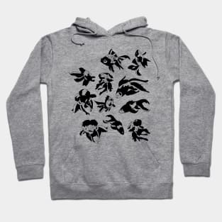 Fish Black White Tshirt Hoodie